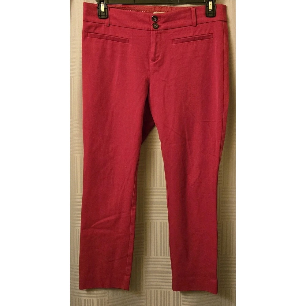 The Essential Slim‎ Pants By Anthropologie Women's Size 8 Red 32x26
